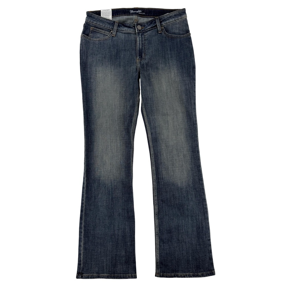 Wrangler Boot Cut Jeans Womens 11 Blue Medium Wash Mid Rise Stretch Denim NWT